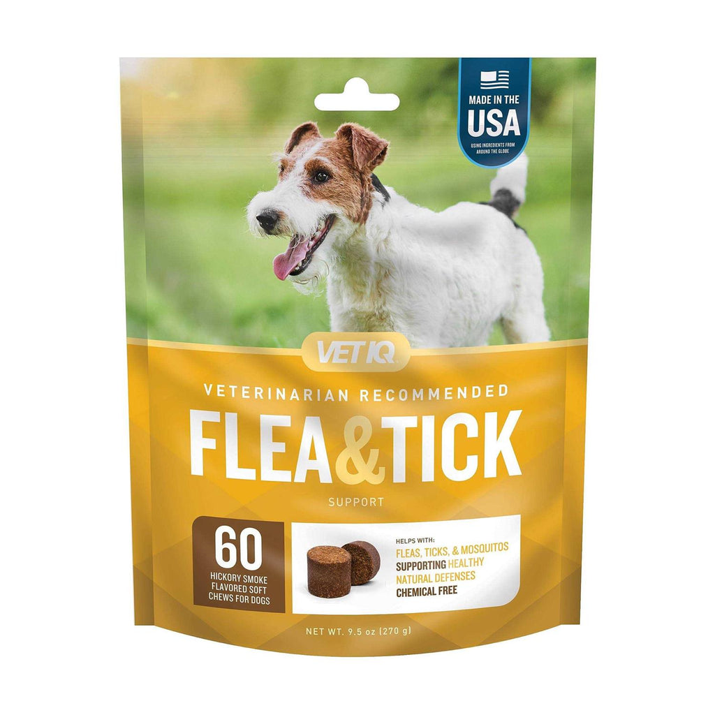 VetIQ Hickory Smoke Flavored Soft Chews Flea &amp; Tick Support for Dogs - Pet Supplies online store