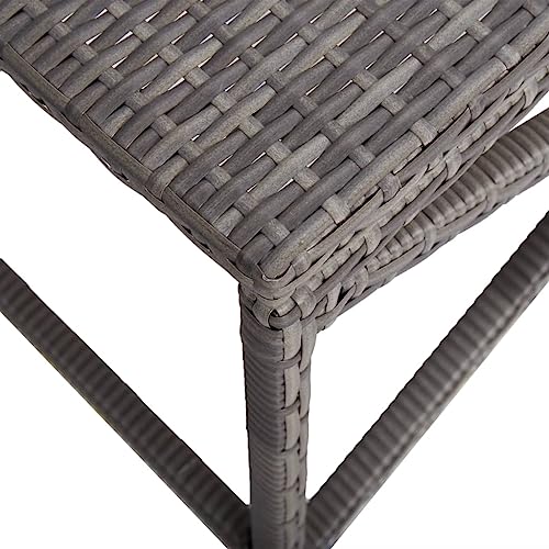 Patio Bench Shower Bench Ottoman Decorative 47.2in Poly Rattan Brown k7