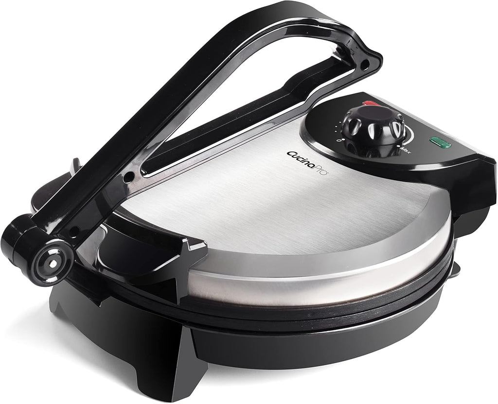 Electric Tortilla Maker 10 Inch Non-Stick Flatbread Press a7