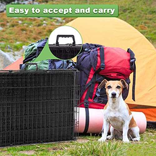Dog Crate for Large Dogs Folding Wire Kennel Indoor Outdoor a7