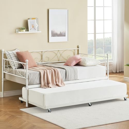 Black Metal Platform Sofa Bed Frame with Castors a7