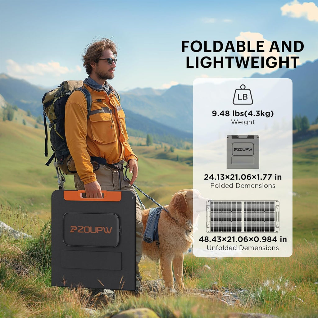 Portable Solar Panel 100W Foldable Charger for Camping RV a7
