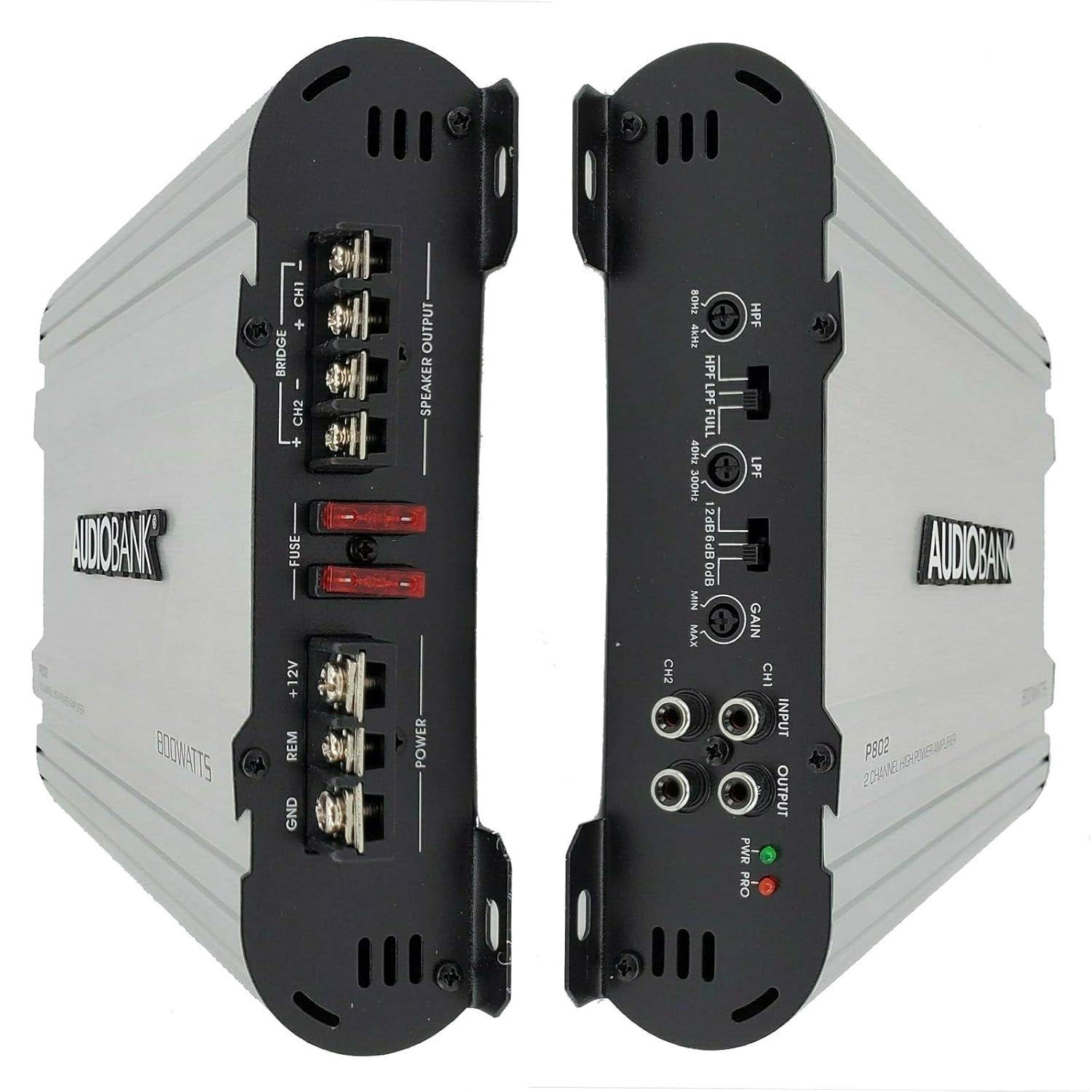 Car Stereo Amplifier 800 Watts 2 Channel Bridgeable k7