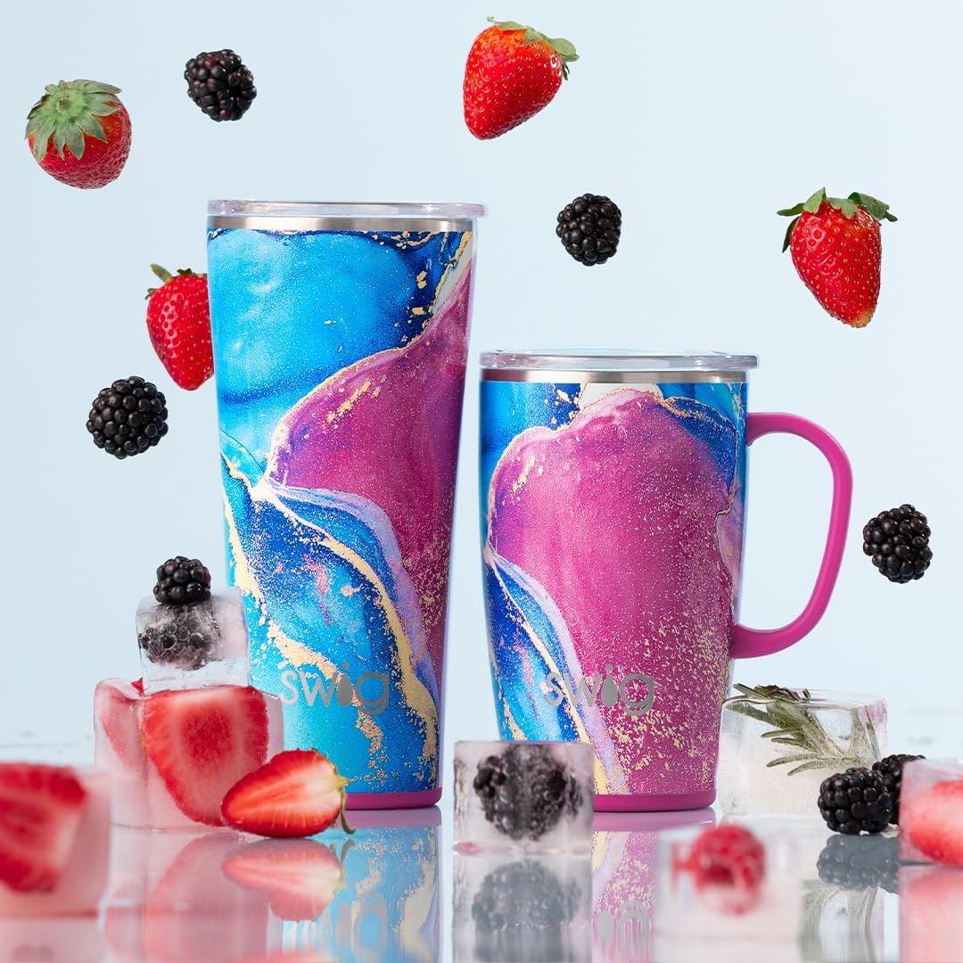 Insulated Travel Mug with Handle and Lid, Stainless Steel k7m