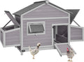 GUTINNEEN Chicken Coop Outdoor Poultry Cage Wooden Hen House with Large Nesting Box, Backyard and Farm