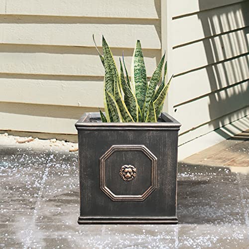 Concrete Planter with Drainage Hole for Indoor Outdoor Garden a7