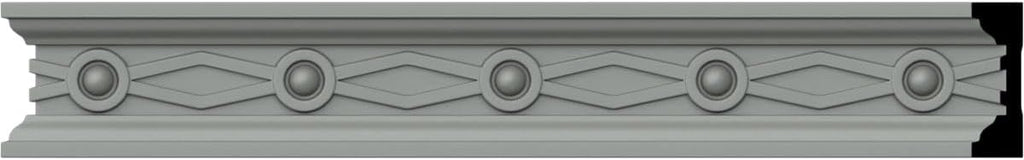 Ekena Millwork 1 1/2"H x 1/2"P x 94 1/2"L, (2" Repeat), Federal Chair Rail
