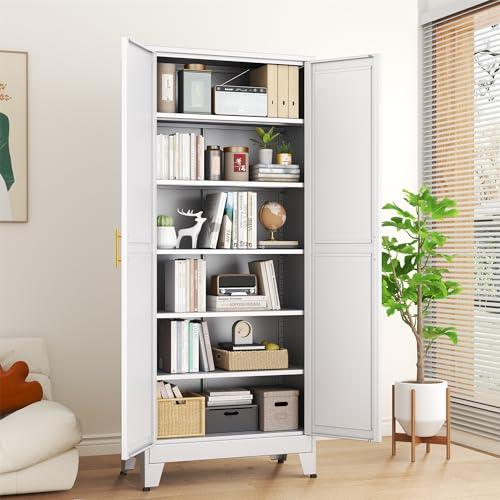 75.2" H Pantry Storage Cabinet with Adjustable Shelves k7p