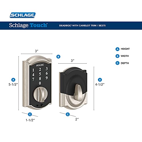 Electronic Keyless Entry Deadbolt Touch Century Aged Bronze k7m