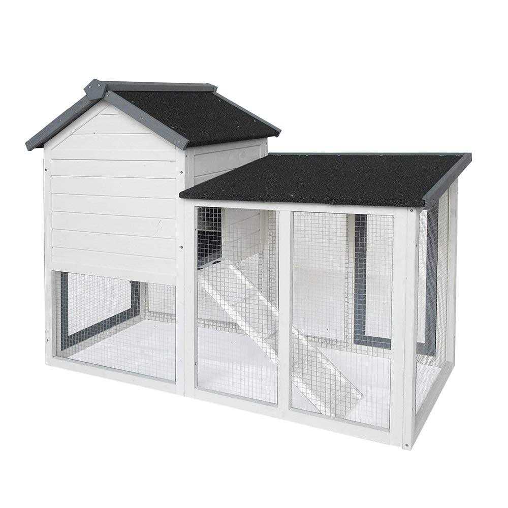 Rabbit Hutch Indoor Outdoor Wood House Pet Cage for Small Animals k7m
