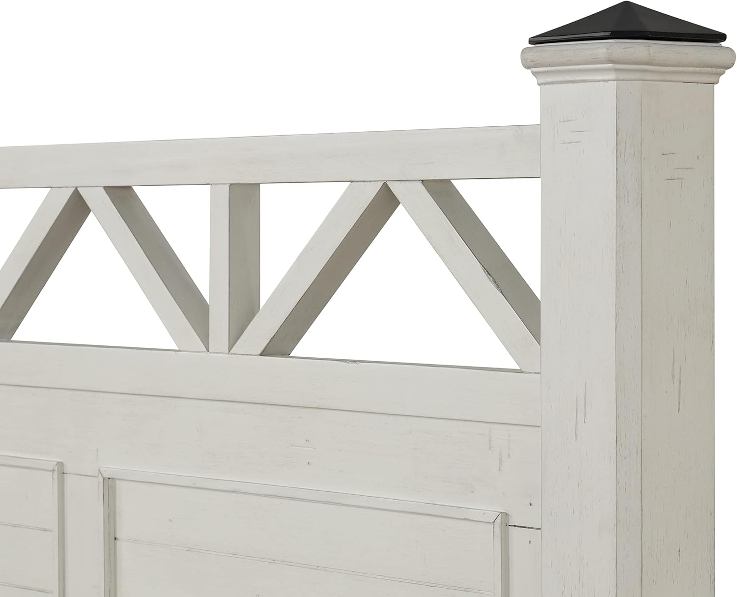Queen Bed with Dresser Mirror Nightstand Antique White k7p