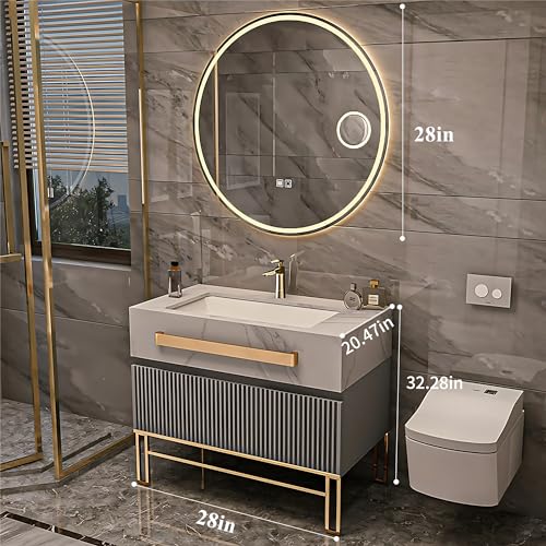 Bathroom Vanity with Sink and Defog Mirror 48 Inch a7