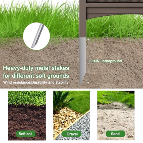 Air Conditioner Fence Privacy Screen 4 Panels Outdoor Enclosure Off White k7
