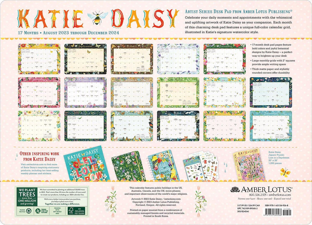Desk Pad Monthly Calendar 2023-2024 Large Grids q7m