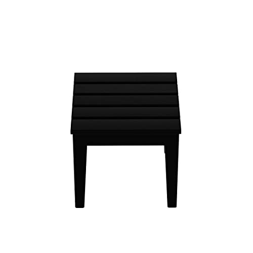 Outdoor Patio Square Side Table 18 Inch Black a7