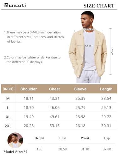 Men's Casual Linen Blazer Suit Jacket Two Button Slim Fit Lightweight Business Sport Coats k7