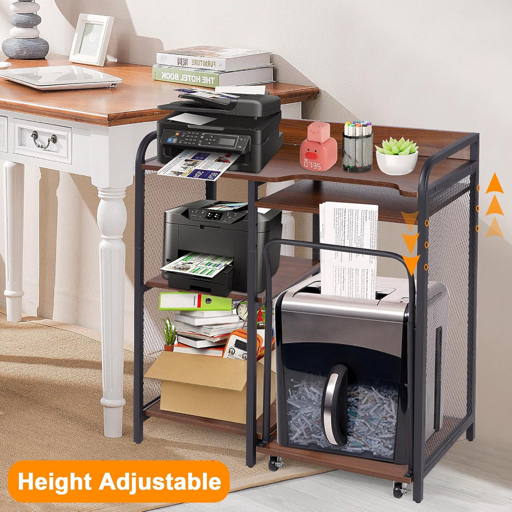 Printer Stand with Storage 3 Tier Adjustable Rack for Home Office k7m