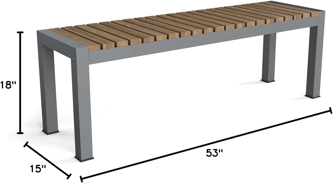 Outdoor 3-Seater Bench Brown a7
