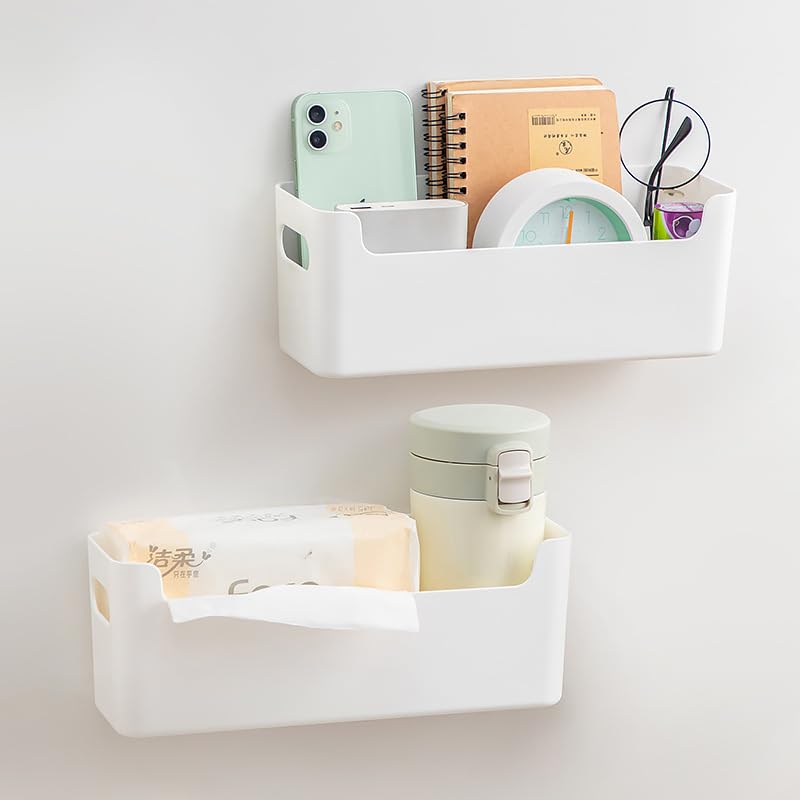 Cabinet Door Organizer Storage 2 Pack, No Drilling Plastic Container a7