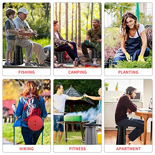 Portable Collapsible Telescoping Stool Lightweight 400lbs for Camping Hiking Travel a7