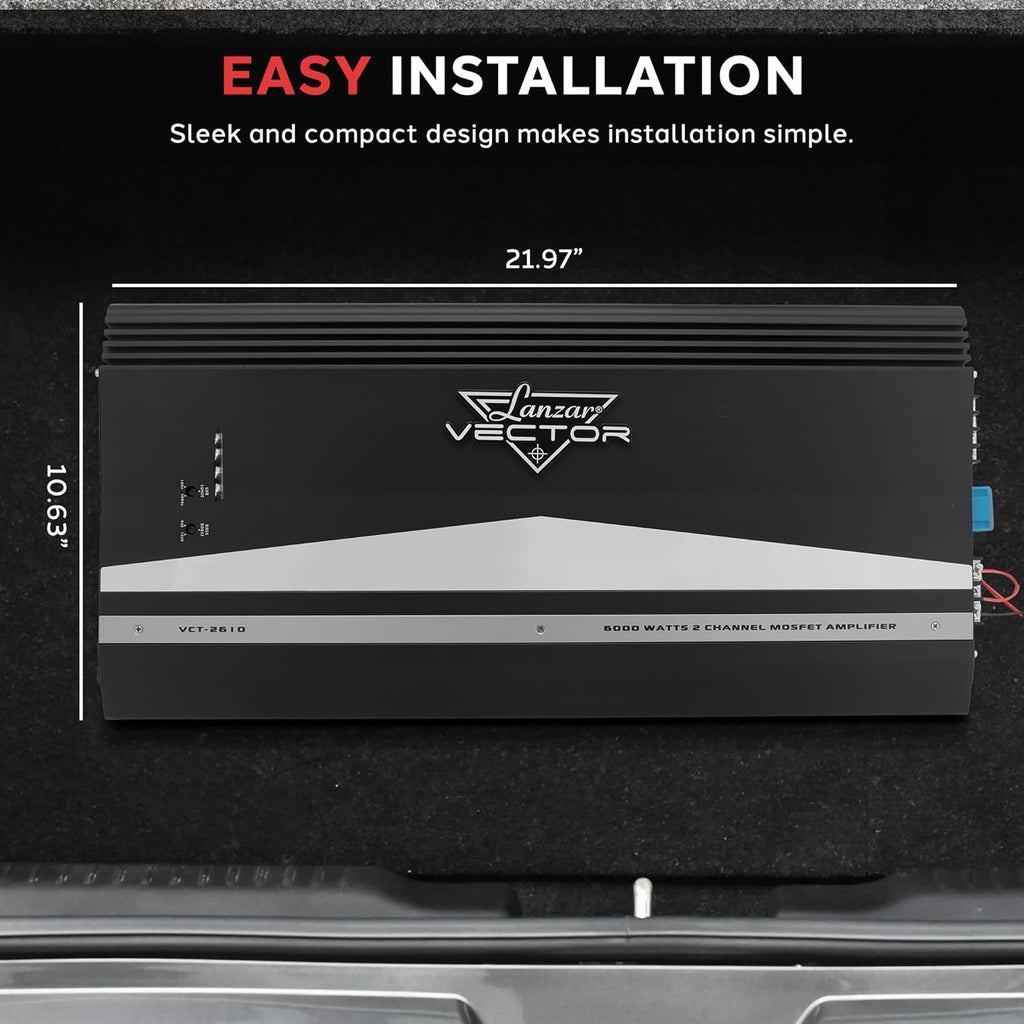 2-Channel Car MOSFET Amplifier 6000W Bridgeable Stereo a7