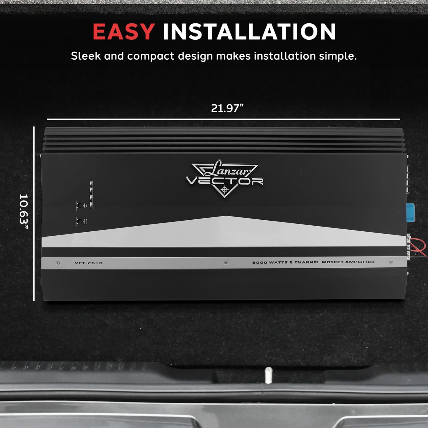 2-Channel Car MOSFET Amplifier 6000W Bridgeable Stereo a7