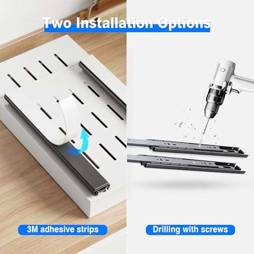 Cabinet Organizer Pull Out Drawer Expandable 16.5-21.8 White k7