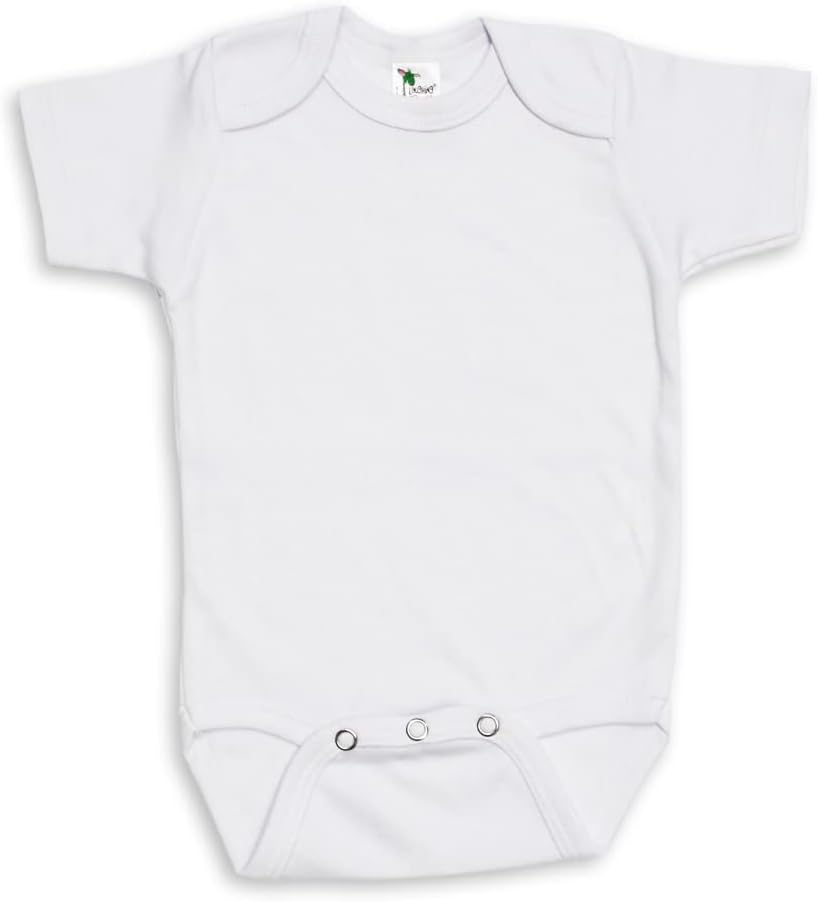 Baby Blank Short Sleeve One Piece Bodysuit White (0-3 Months, White)