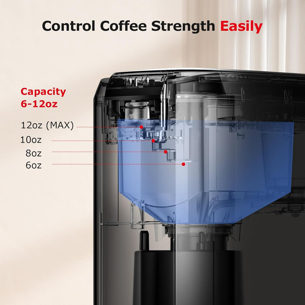 Single Serve Coffee Maker for K Cup Capsule, Fast Brewing, 6 to 12oz Brew Sizes a7
