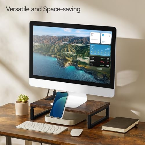 Monitor Stand Riser with Charging and Phone Holder k7m
