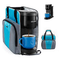 BAGSPRITE Coffee Maker Travel Bag Compatible with Keurig K-Mini or K-Mini Plus, Single Serve Coffee Brewer Carrying Case with Multiple Pockets for K-Cup Pods, Storage Bag With Shoulder Strap
