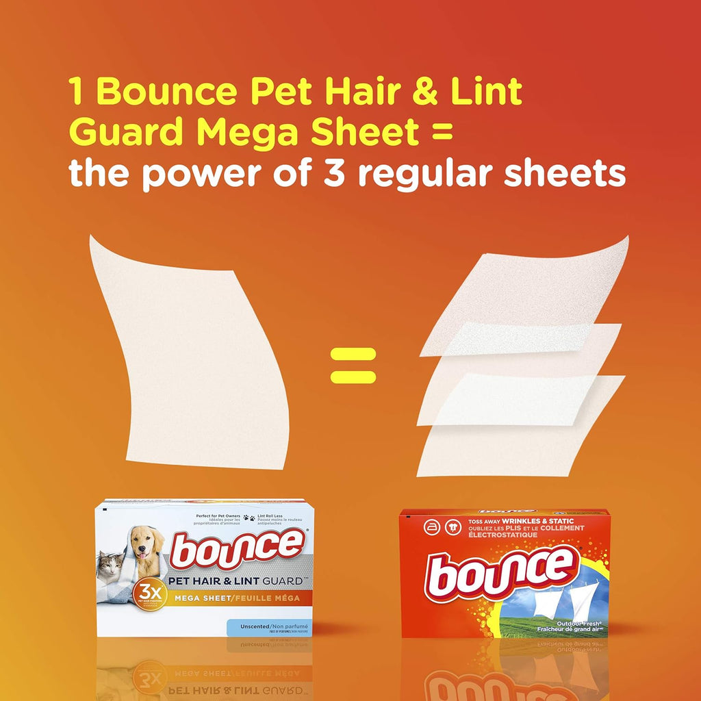 Pet Hair & Lint Guard Dryer Sheets Unscented 120 Count k7