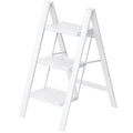 3 Step Ladder,Folding Step Stool with Wide Anti-Slip Pedal,330lbs Load Capacity,Lightweight and Portable for kitchen space saving