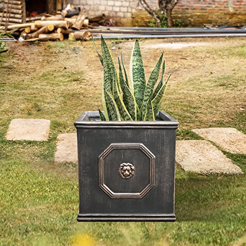 Concrete Planter with Drainage Hole for Indoor Outdoor Garden a7
