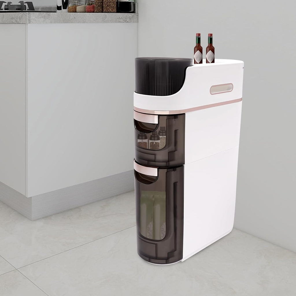 Bathroom Tall Narrow Storage Cabinet with Drawers a7