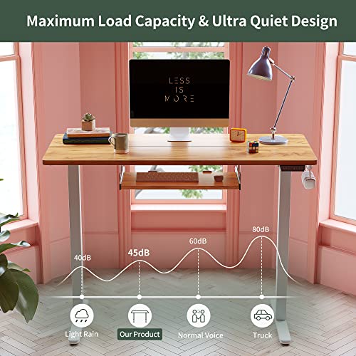 Standing Desk with Keyboard Tray 40x24 Electric Adjustable a7