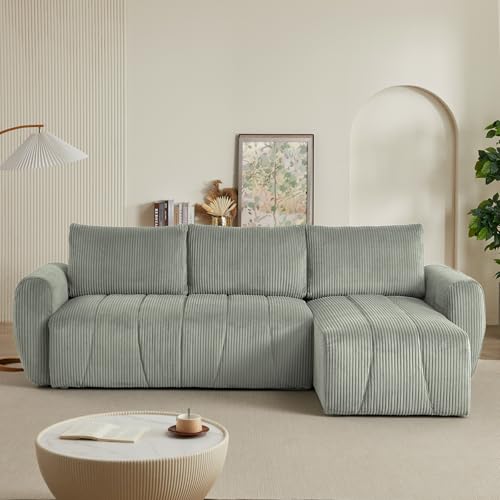 Modular Sectional Sleeper Sofa with Storage, Convertible L Shape Couch q7k