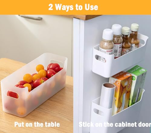 Cabinet Door Organizer Storage 2 Pack, No Drilling Plastic Container a7