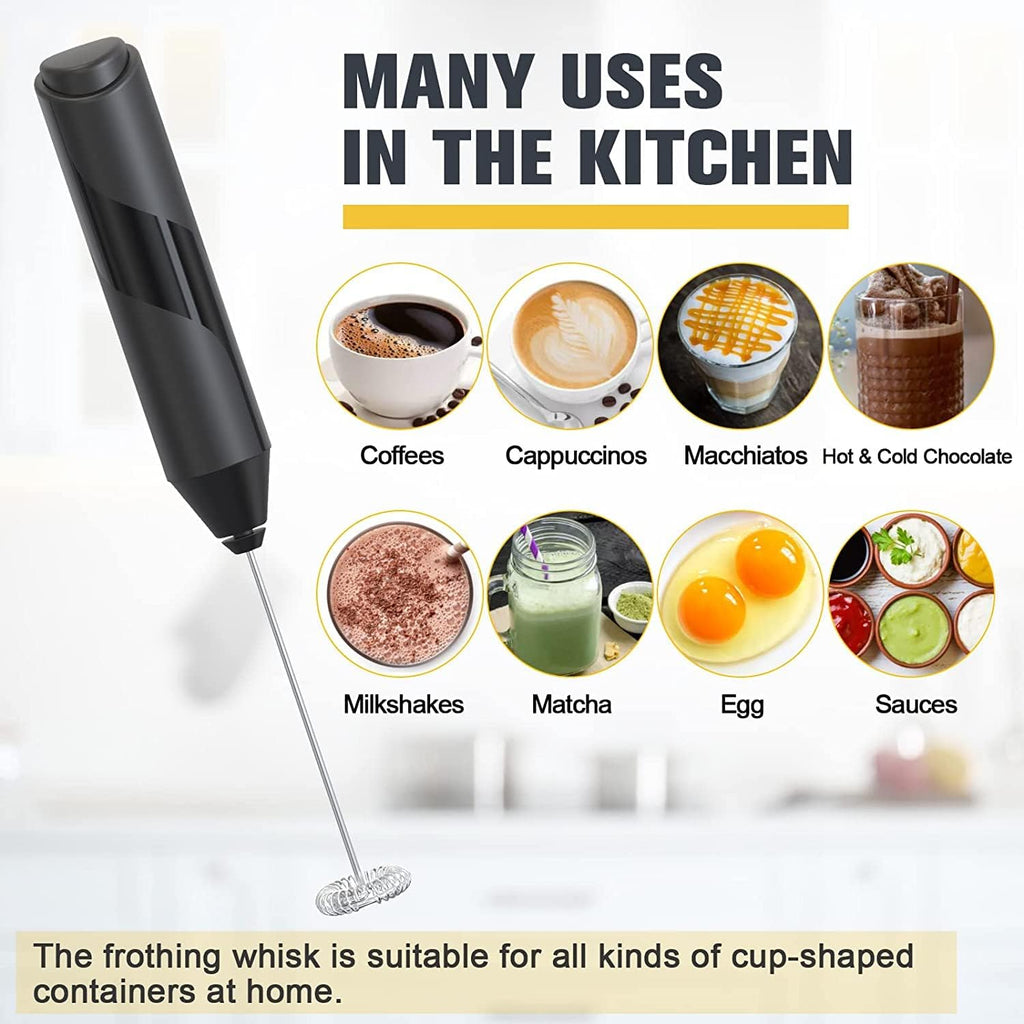 Milk Frother Handheld Electric for Latte Coffee Hot Milk a7