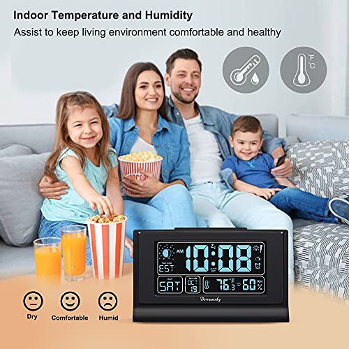 Alarm Clock with Battery Backup, Auto Set Digital Display 5 Inch k7