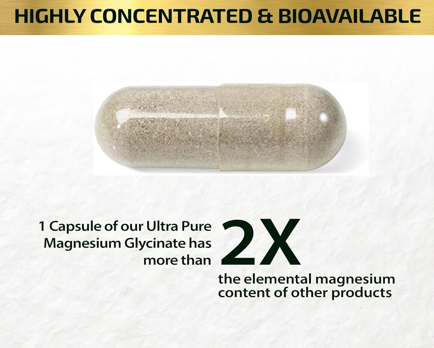 Magnesium Glycinate Capsules 350mg Chelated High Absorption a7