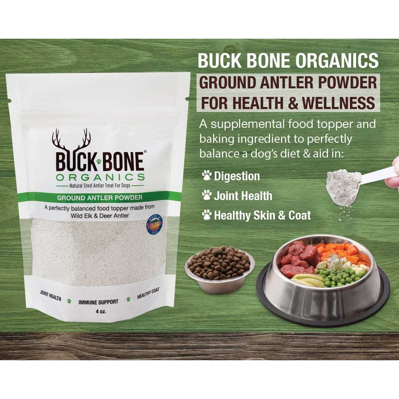 Ground Wild Elk and Deer Antler Powder for Dogs a7k