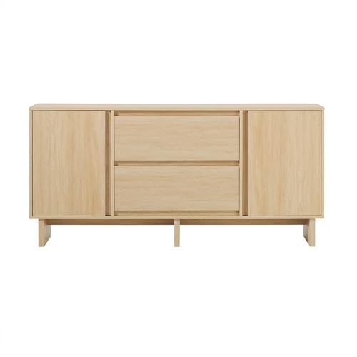Sideboard with Beveled Drawers Oak Buffet k7m