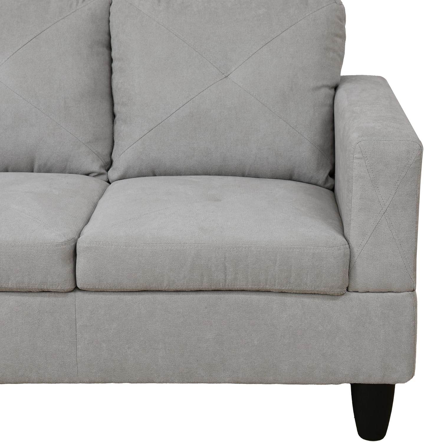 L-Shaped Corner Sofa with Left Chaise & Storage Ottoman k7m