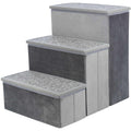 TRIXIE Velour Foldable 3-Step Pet Stairs with Storage - Pet Supplies online store