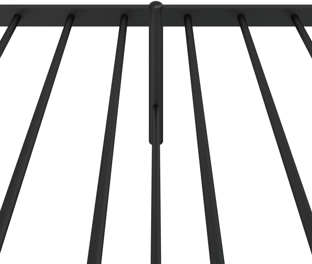 Metal Bed Frame with Headboard Black 39.4x78.7 k7p