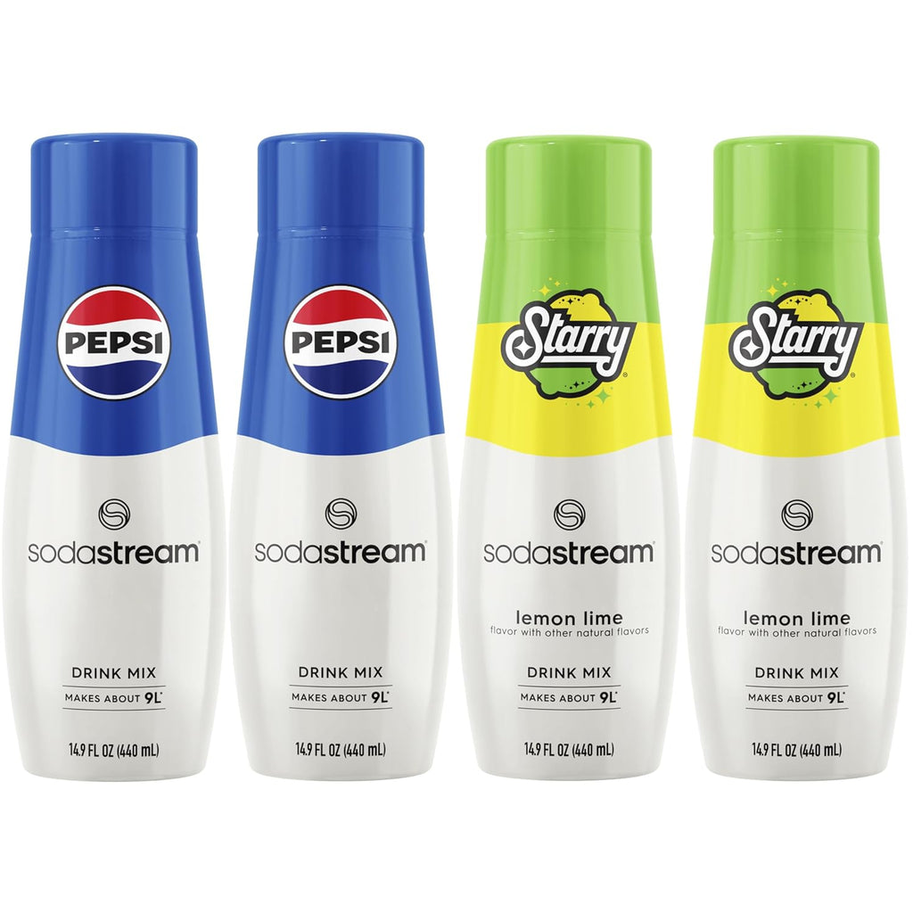 SodaStream® Pepsi® Starry® Beverage Mix Variety Pack (440ml, Pack of 4)