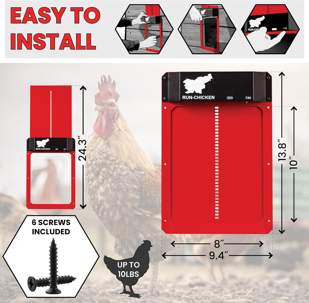 Chicken Door T50 Red k7p