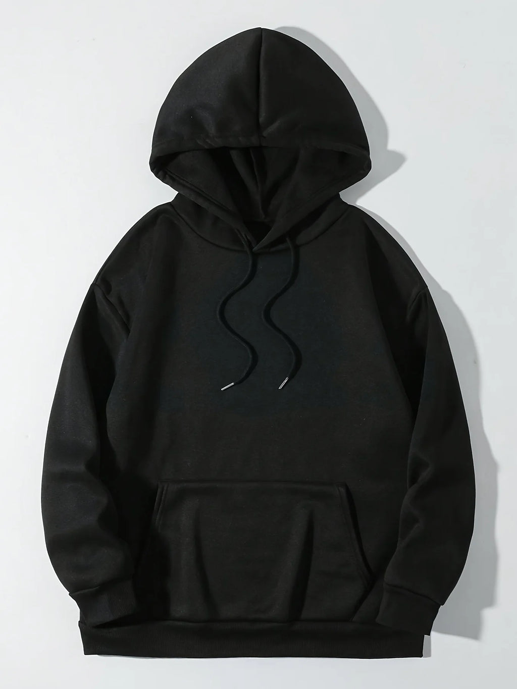 Women's Black Butterfly Slogan Print Thermal Hoodie k7