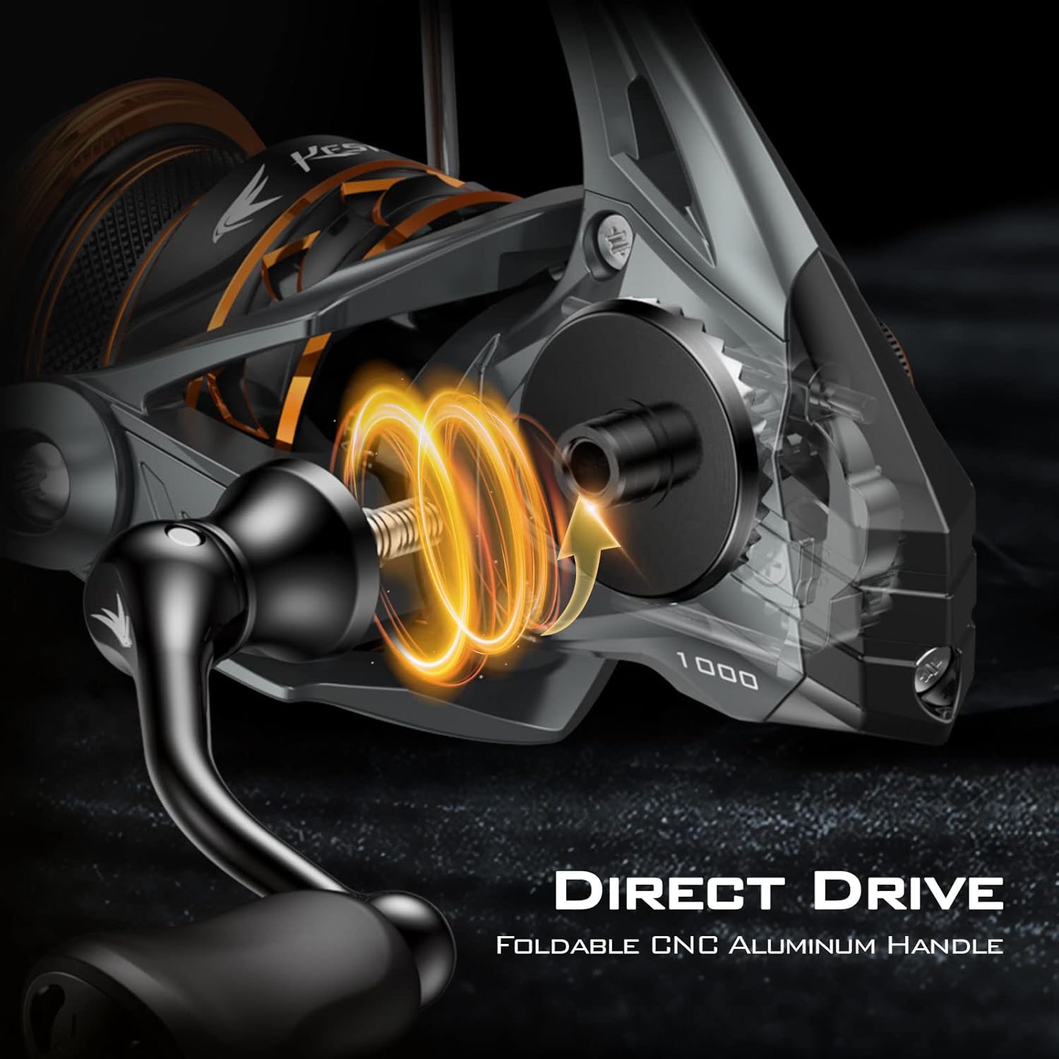 Spinning and Ice Fishing Reel 1000 SFS Carbon Body Lightweight 4.6 Oz a7